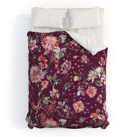 Ninola Design Romantic Bouquet Purple Comforter