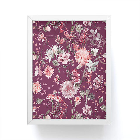 Ninola Design Romantic Bouquet Purple Framed Mini Art Print