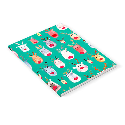 Ninola Design Rudolph reindeers green Notebook