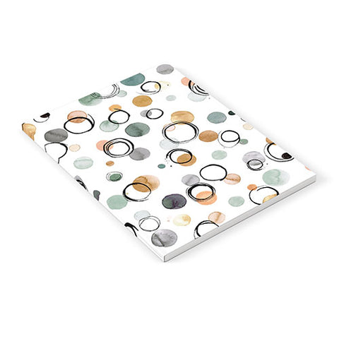 Ninola Design Scribble dots Gold green Notebook