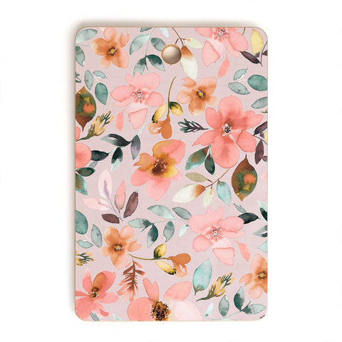 Ninola Design Serenity flowers Pink Romance Cutting Board Rectangle