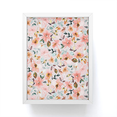 Ninola Design Serenity flowers Pink Romance Framed Mini Art Print