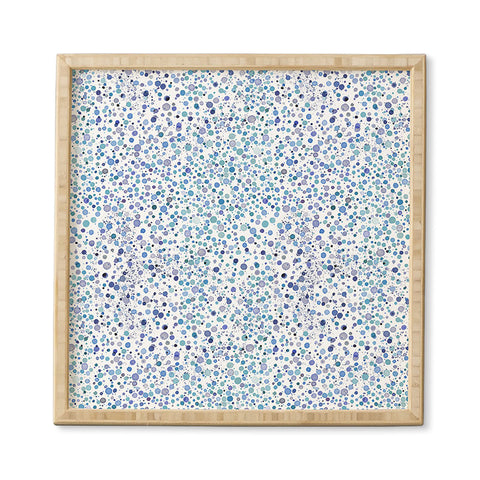 Ninola Design Snow dots blue Framed Wall Art