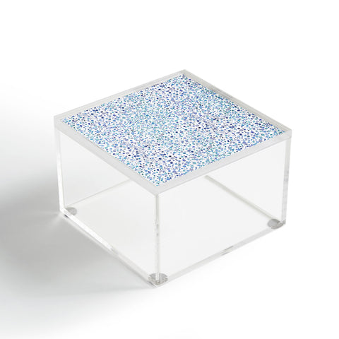 Ninola Design Snow dots blue Acrylic Box