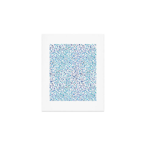 Ninola Design Snow dots blue Art Print