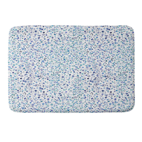 Ninola Design Snow dots blue Memory Foam Bath Mat