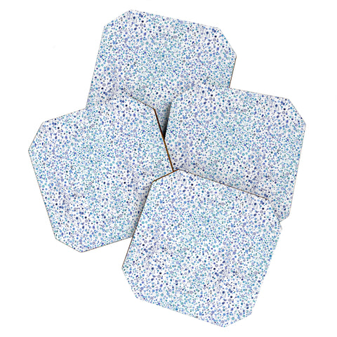 Ninola Design Snow dots blue Coaster Set