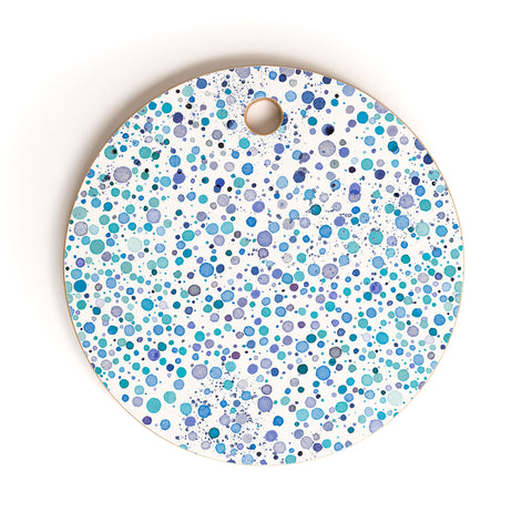 Ninola Design Snow dots blue Cutting Board Round