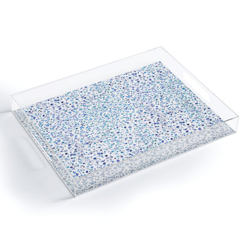 Ninola Design Snow dots blue Acrylic Tray