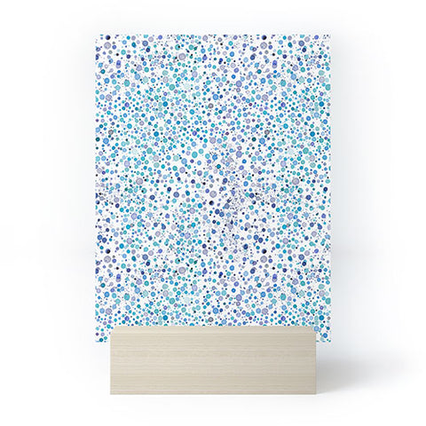 Ninola Design Snow dots blue Mini Art Print
