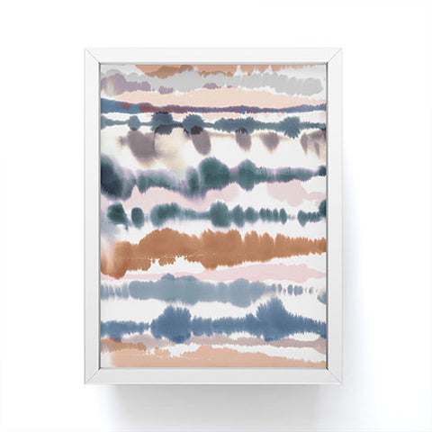 Ninola Design Soft desert dunes Blue Framed Mini Art Print
