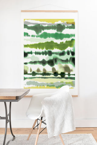 Ninola Design Soft lines tropical green Art Print And Hanger