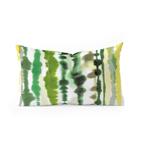 Ninola Design Soft lines tropical green Oblong Throw Pillow