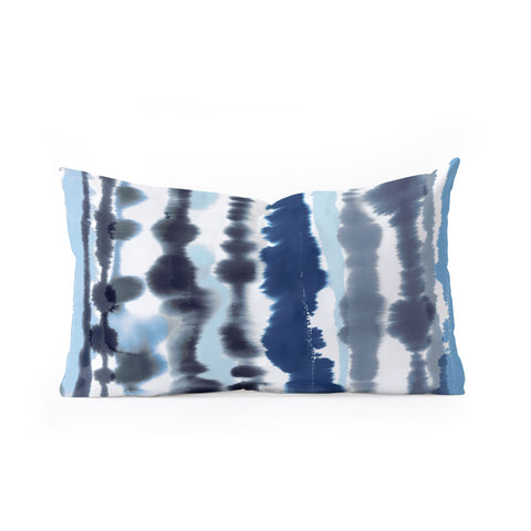 Ninola Design Soft relaxing lines blue Oblong Throw Pillow