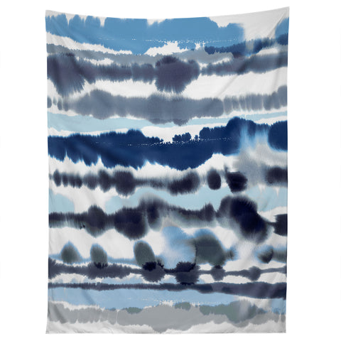 Ninola Design Soft relaxing lines blue Tapestry