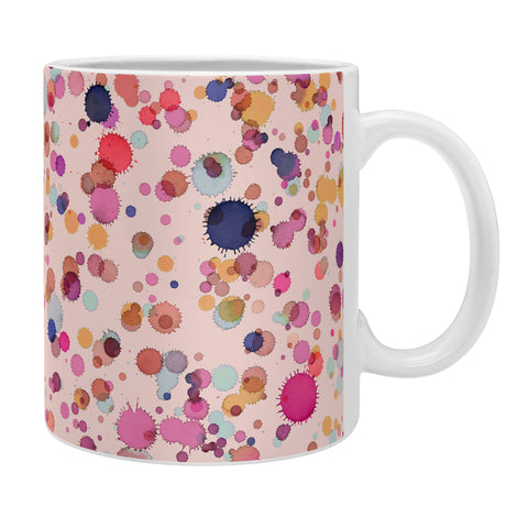 Ninola Design Splash watercolor drops Pink Coffee Mug