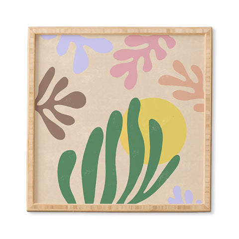 Ninola Design Spring Matisse Leaves Framed Wall Art