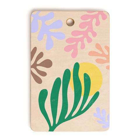 Ninola Design Spring Matisse Leaves Cutting Board Rectangle
