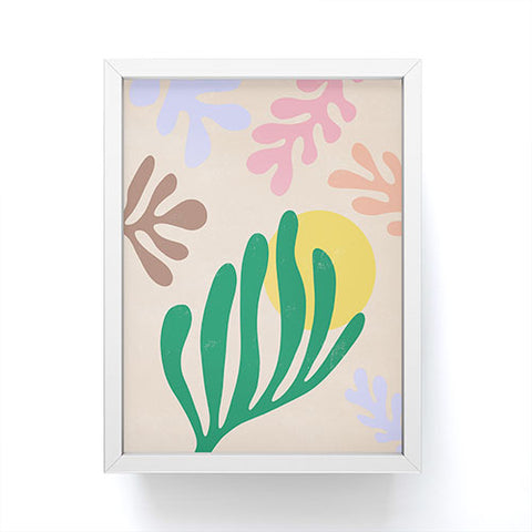 Ninola Design Spring Matisse Leaves Framed Mini Art Print