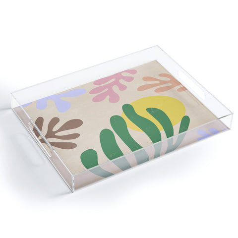 Ninola Design Spring Matisse Leaves Acrylic Tray