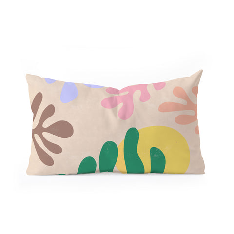 Ninola Design Spring Matisse Leaves Oblong Throw Pillow