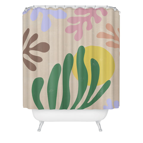 Ninola Design Spring Matisse Leaves Shower Curtain