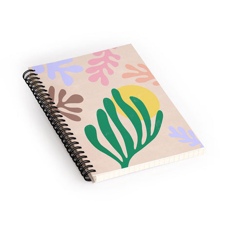 Ninola Design Spring Matisse Leaves Spiral Notebook