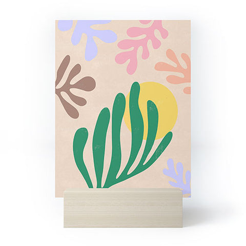 Ninola Design Spring Matisse Leaves Mini Art Print