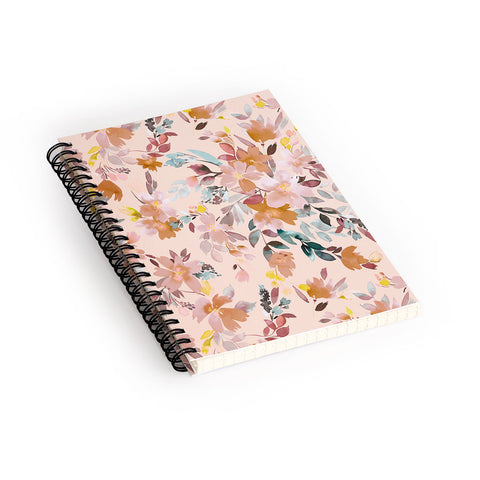 Ninola Design Summer Moroccan Floral Pink Spiral Notebook