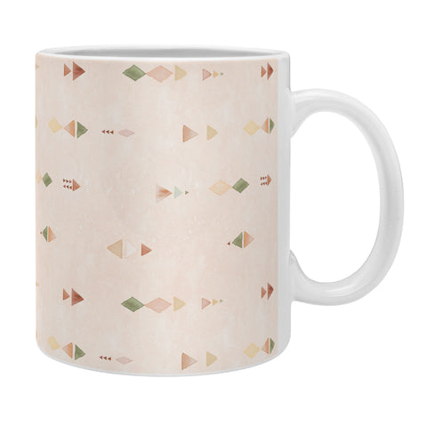 Ninola Design Terracota Watercolor Triangles Coffee Mug