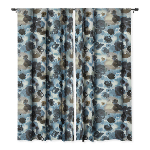 Ninola Design Textural Flowers Abstract Blackout Non Repeat