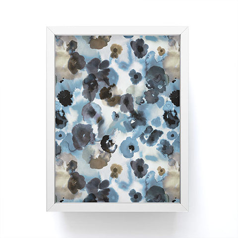 Ninola Design Textural Flowers Abstract Framed Mini Art Print