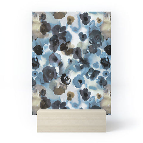 Ninola Design Textural Flowers Abstract Mini Art Print