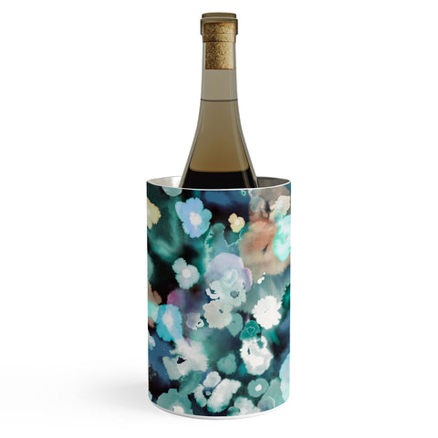 Ninola Design Textural Flowers Light Blue Wine Chiller