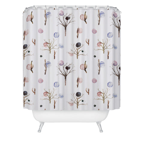 Ninola Design Trees branches Cold Shower Curtain