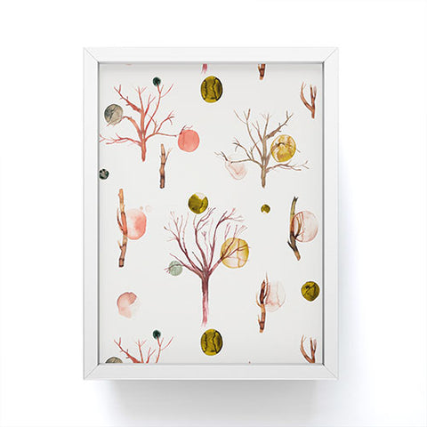 Ninola Design Trees branches Warm Framed Mini Art Print