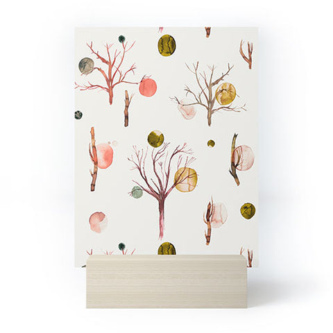 Ninola Design Trees branches Warm Mini Art Print