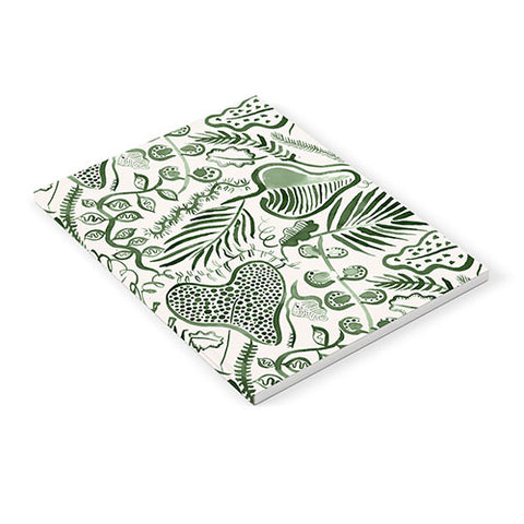 Ninola Design Tropical leaves forest Green Notebook