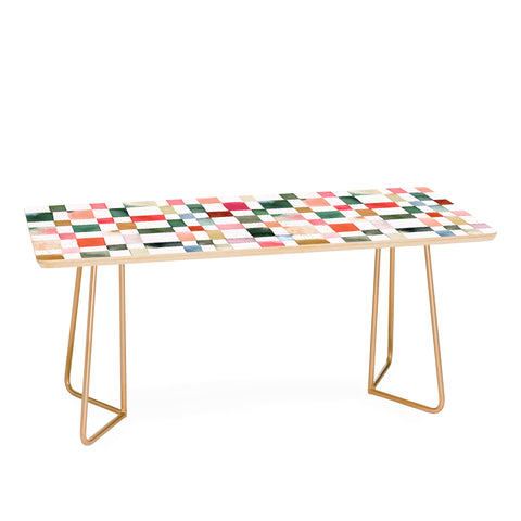Ninola Design Watercolor checker Yuletide Coffee Table