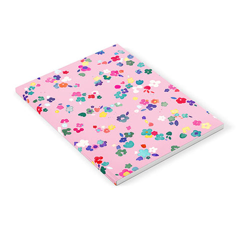 Ninola Design Watercolor Ditsy Flowers Pink Notebook