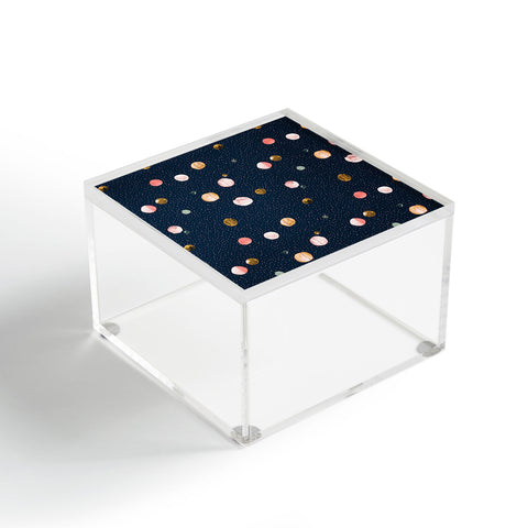 Ninola Design Watercolor Dots Mineral Navy Acrylic Box