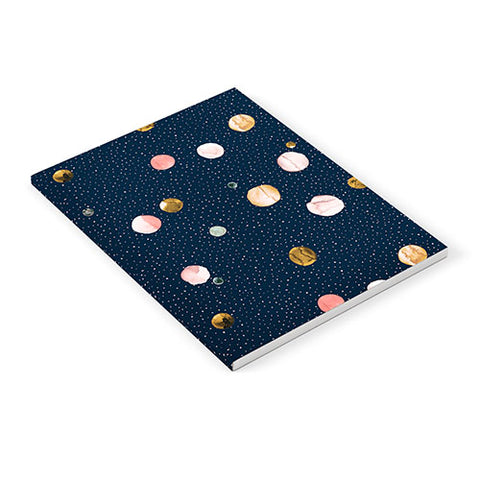 Ninola Design Watercolor Dots Mineral Navy Notebook