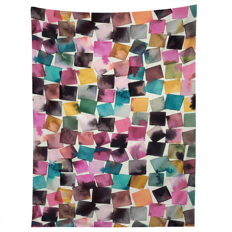 Ninola Design Watercolor plaids Pink Tapestry