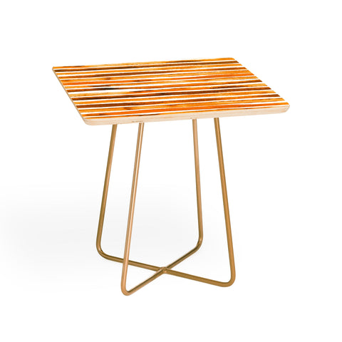 Ninola Design Watercolor stripes sunny gold Side Table