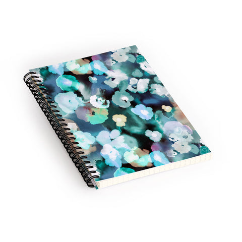 Ninola Design Watery coastal flowers Spiral Notebook