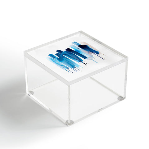 Ninola Design Watery stripes Blue Acrylic Box
