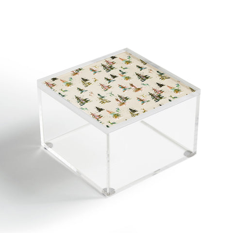 Ninola Design Winter deers forest Beige Acrylic Box