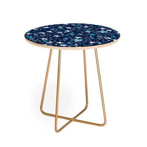 Ninola Design Winter stars classic navy Round Side Table