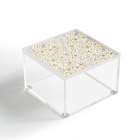 Ninola Design Winter stars holiday gold Acrylic Box