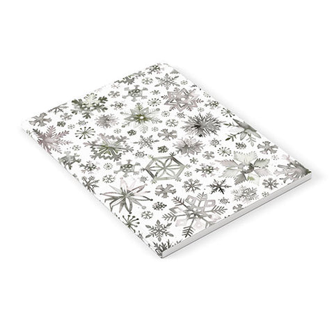 Ninola Design Winter Stars Snowflakes Gray Notebook